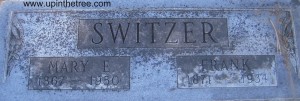 Switzer, Mary and Frank gravestone